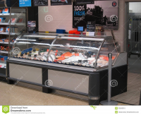 Fish counter in a superstore.