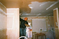 Alan Bell Plastering ceiling.