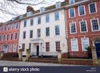 House in Queen Square Bristol England (centre of frame) which is ...