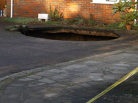 sinkhole in High Wycombe