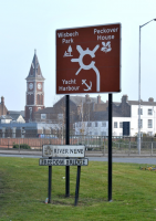 Tourist sign Wisbech. Picture: