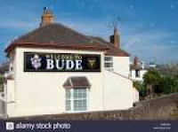 welcome to bude " sign on the
