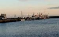 Newlyn harbour fishing trawler ...