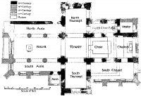 Plan of Cartmel Priory Church.