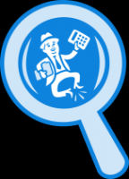 Tax man under magnifying glass
