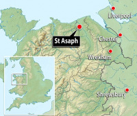 Soaked: St Asaph has been hit