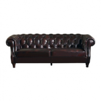 Brown Leather Chesterfield