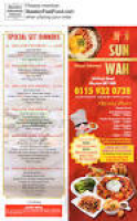 Menu for Sun Wah Chinese & Cantonese takeaway in Ilkeston + phone..