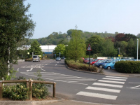 Road in and out of Morrisons,