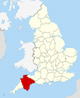 Devon shown within England