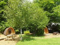 camping pods at the Old