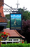 Hare & Hounds pub sign,