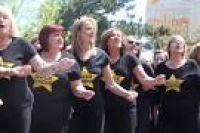Rock Choir perform in Bournemouth Square (From Bournemouth Echo)