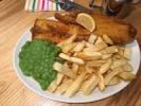 Fish and Chips with mushy peas at Smart Fish Bar, Lee on the ...