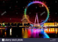 Big Wheel Aka London Eye Lit Up With The Rainbow Colours During ...