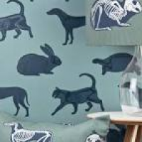 PaperBoy Animal Magic Blue Wallpaper