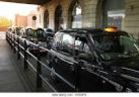 Black London Cabs waiting in ...