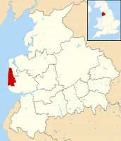 Blackpool shown within