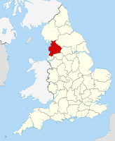 Lancashire shown within