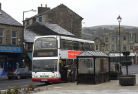 A Rossso bus in Bacup town