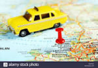 Liverpool ,United Kingdom map with red pin and taxi car - Travel ...
