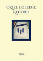 Oriel Record 2016 by Raymonde Watkins - issuu