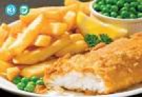 portion of fish and chips,