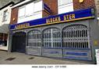 A closing down Blockbuster Video shop in Sidcup, Kent Stock Photo ...