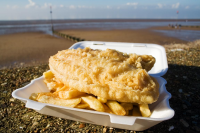 Fish and chips on the seafront