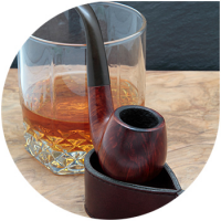 Image of a tobacco pipe and a
