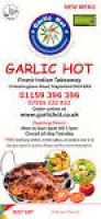 Menu for Garlic Hot Indian takeaway and delivery in Stapleford