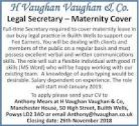 H.V.Vaughan & Co, Builth Wells | Solicitors - Yell