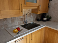 Wood kitchen with sink