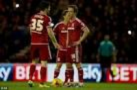 Dejected Middlesbrough players ...