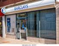 Barclays bank with signs and ...