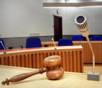A view of a court room