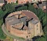Tamworth Castle - Aerial view ...