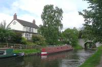 Pub, canal and bridge at