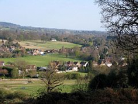 Part of the village and Surrey