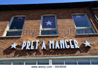 Pret A Manger restaurant sign,