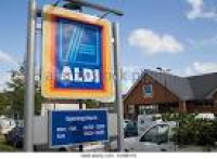 Aldi shop sign, Abergavenny, ...