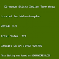 CINNAMON STICKS INDIAN TAKE AWAY - Wolverhampton, Food Delivery ...