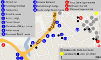 Horley Gatwick Hotel Map