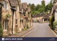 UK Wiltshire Castle Combe village High Street Market Place and ...