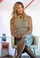 Laverne Cox dons grey Topshop ensemble at Forbes Women's Summit ...
