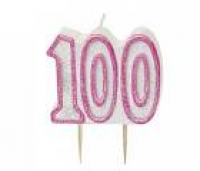 PINK BIRTHDAY CANDLE – AGE 100