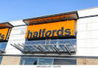 Halfords shop front.
