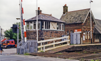 Askam station and level