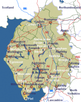 Map of Castles in Cumbria and