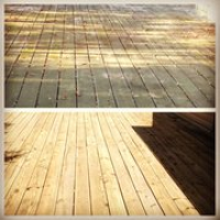 Deck Cleaning, before and